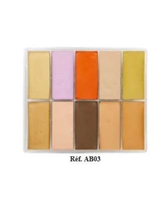 Value Edition Maqpro Palette Fard Creme (Crème de maquillage) 10 couleurs