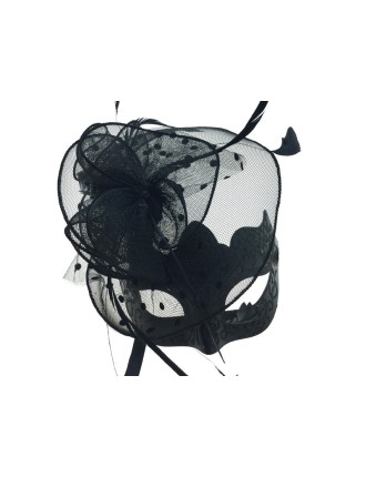 Value Edition Masque de masquerade avec des plumes et du tulle