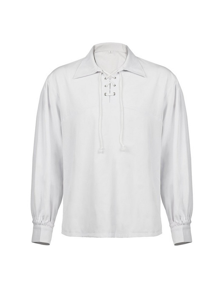 Value Edition Chemise médiévale pour hommes adultes - Blanche