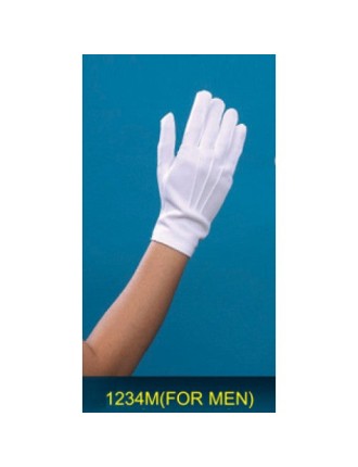 Value Edition Gants en nylon blancs pour hommes 1234M-2BL