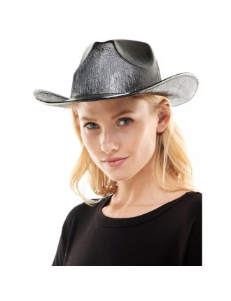 Value Edition Chapeau de cowboy rose clair métallisé