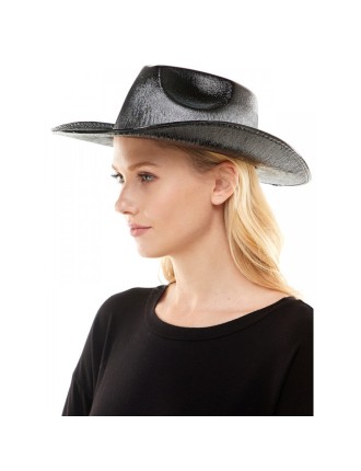 Value Edition Chapeau de cowboy rose clair métallisé