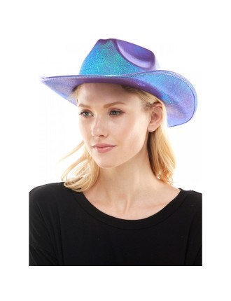 Value Edition Chapeau de cowboy rose clair métallisé