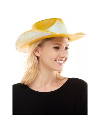 Value Edition Chapeau de cowboy rose clair métallisé