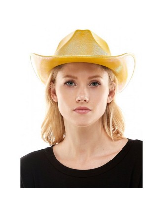 Value Edition Chapeau de cowboy rose clair métallisé