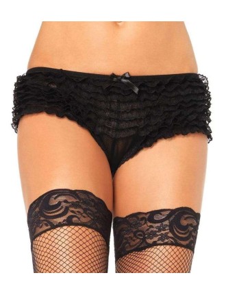 Value Edition Tanga short en dentelle micromesh avec volants