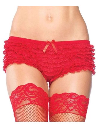 Value Edition Tanga short en dentelle micromesh avec volants