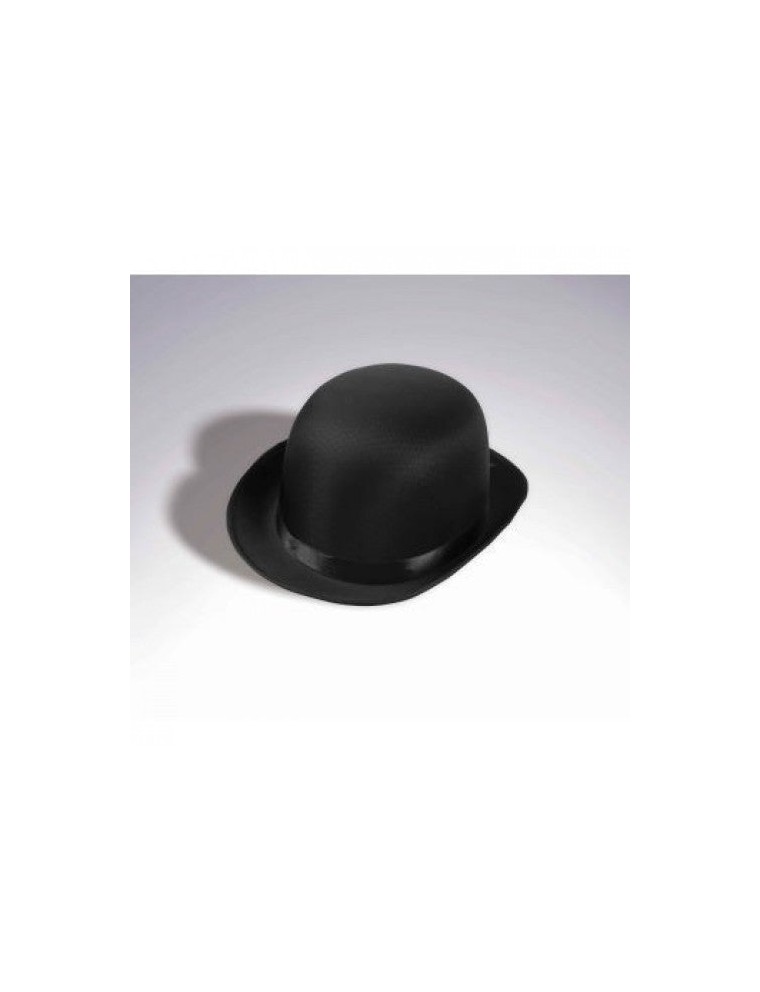 Value Edition Chapeau Bowler en Satin Deluxe - Noir