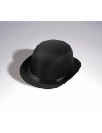 Value Edition Chapeau Bowler en Satin Deluxe - Noir