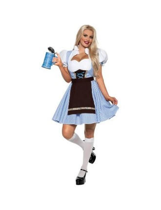 Value Edition Costume de fille de bière Oktoberfest - Bleu