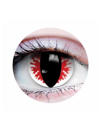 Value Edition Lentilles de contact Œil du diable - Blanc, Rouge et Noir Yeux forme de chat