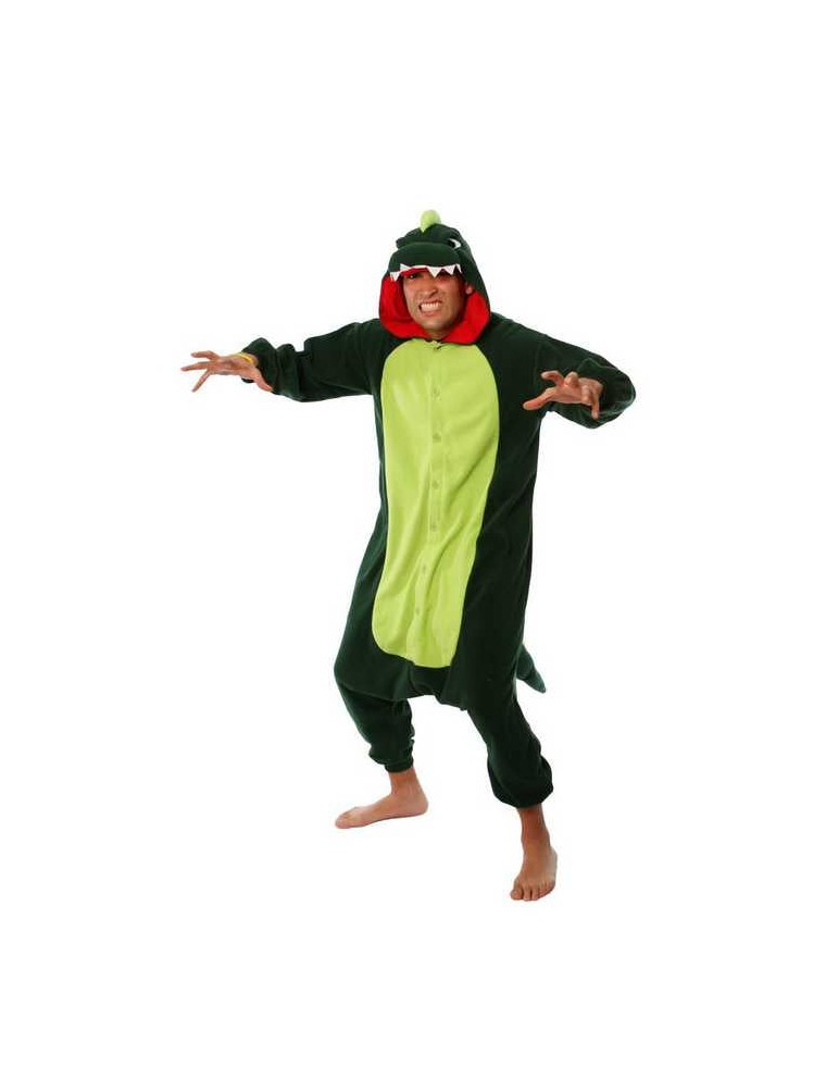 Value Edition Kigurumi de Dinosaure vert- Costume onesie adulte