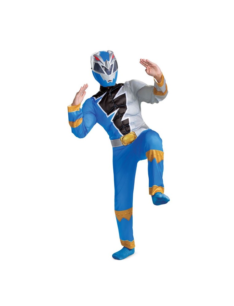 Value Edition Power Rangers - Déguisement enfant Ranger bleu Dino Fury