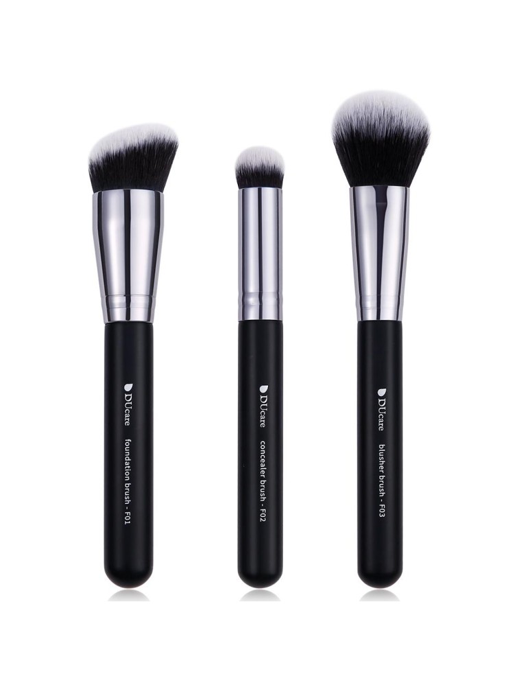 Value Edition DUcare 3 pcs pinceaux de maquillage synthétiques