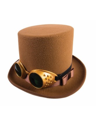 Value Edition Chapeau haut de forme steampunk avec lunettes