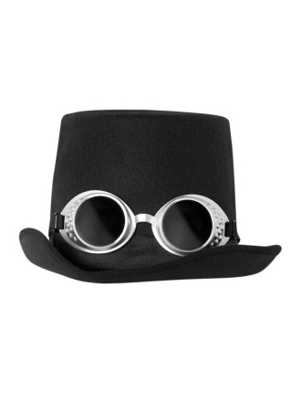 Value Edition Chapeau haut de forme steampunk avec lunettes