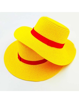 Value Edition Chapeau de paille Pirate Loof jaune avec bande rouge