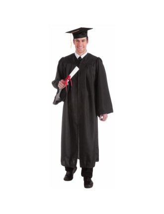 Value Edition Robe de graduation adulte - Taille unique - Noir