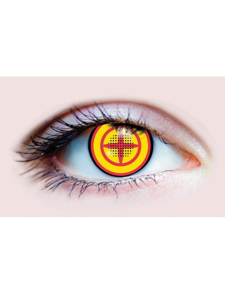 Value Edition Evil Power Lentilles Contact Cosplay - Rouge et Jaune