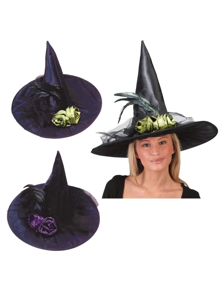 Value Edition Chapeau de Sorcière avec plumes fancy - assortis