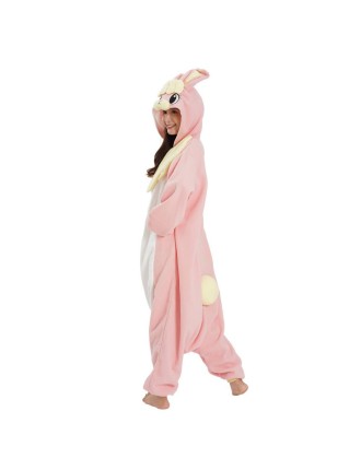 Value Edition Grenouillère Kigurumi Fluffy Rabbit rose - adulte