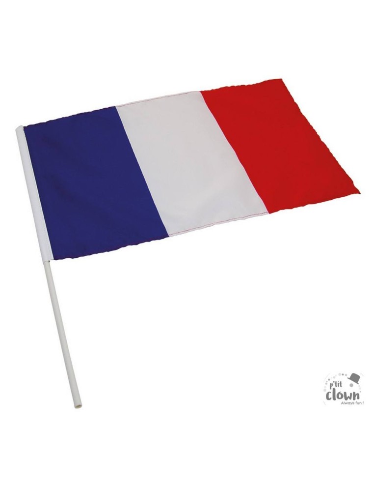 Value Edition Drapeau France avec mat - 30x40 cm