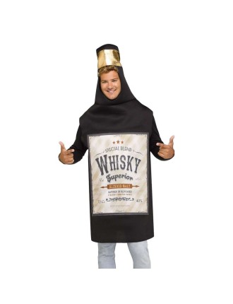 Value Edition Costume de bouteille d'alcool de whisky - Adulte