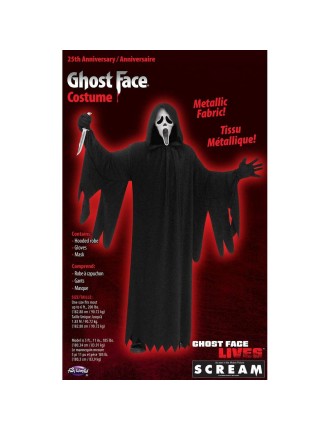 Value Edition Ghostface Costume 25e anniversaire Scream- Adulte