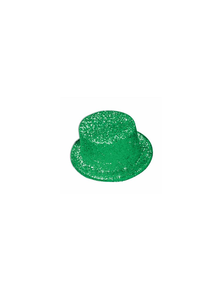 Value Edition Chapeau haut de forme vert avec paillettes