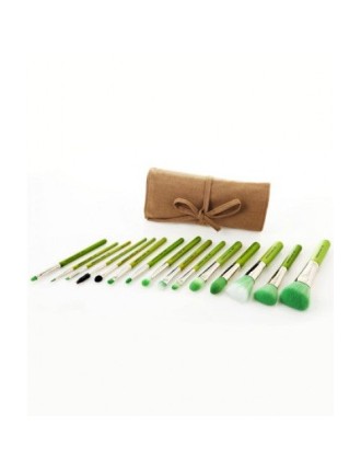 Value Edition BDELLIUM Ensemble de 15 pinceaux trousse roll-up - Green Bambu Complete