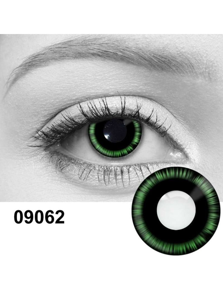 Value Edition Lentilles de contact cosplay Green Manga - vertes et noires