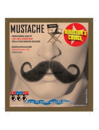 Value Edition MUSTACHE en Cheveux Humains HANDLEBAR - Noir