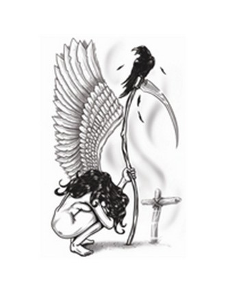 Value Edition Tatouage Temporaire Ange De La Mort - Gothique