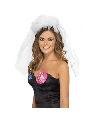 Value Edition HEN NIGHT Bride VEIL Bandeau Blanc Blanc