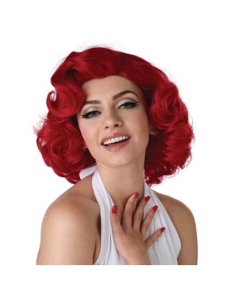 Value Edition Perruque Hollywood Glamour - Cheveux rouges courts