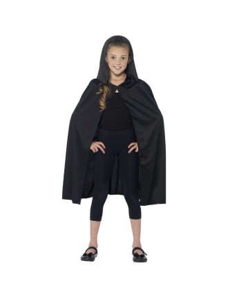 Value Edition Longue cape avec capuche pour enfant - Noir