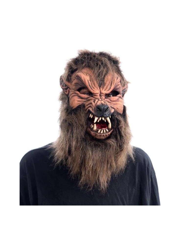 Value Edition HOWL O WEEN MASK MOVING MOUTH MASK_BROWN