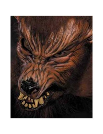 Value Edition HOWL O WEEN MASK MOVING MOUTH MASK_BROWN