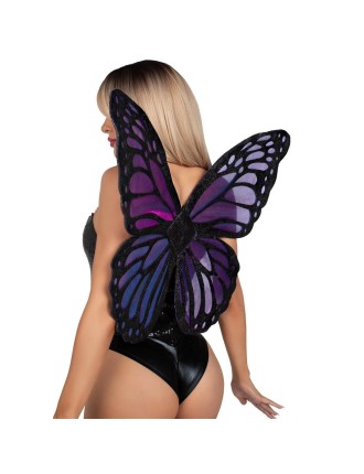 Value Edition Ailes de papillon irisées - Noir et violet