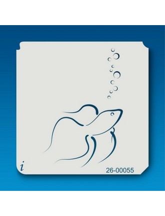 Value Edition ISTENCILS Pochoir Poisson avec Bulles 26-00055