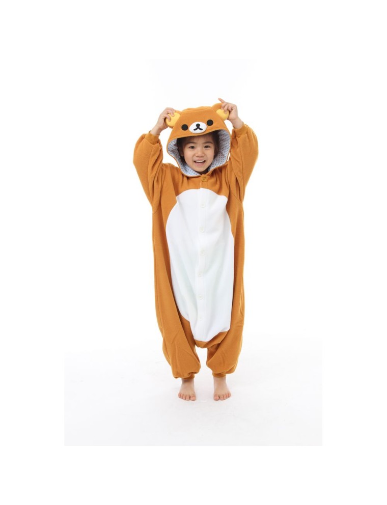 Value Edition Costume grenouillère Kigurumi ours RILAKKUMA pour enfants L (5-9)