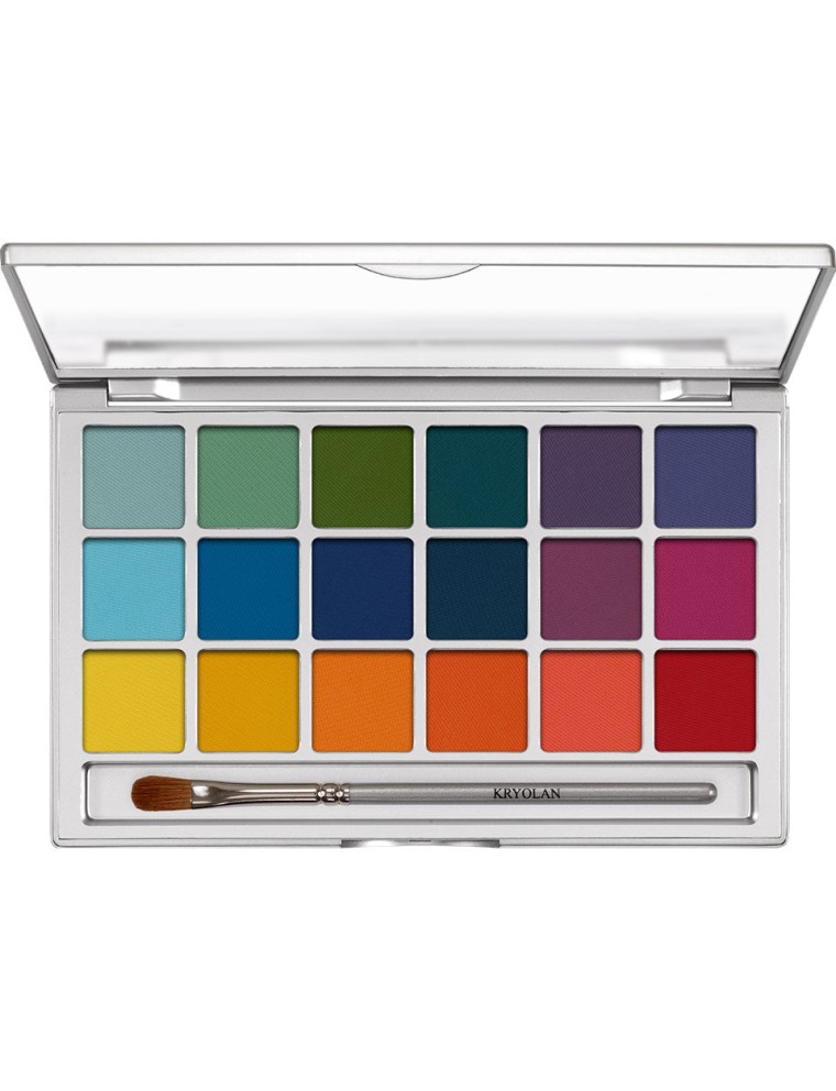 Value Edition KRYOLAN Palette 18 couleurs Fards à paupière Variety - V2 Bright