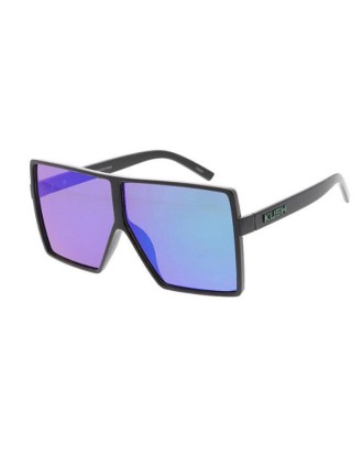 Value Edition KUSH Oversized Square Frame with Color Mirror Lens glasses_Assorted