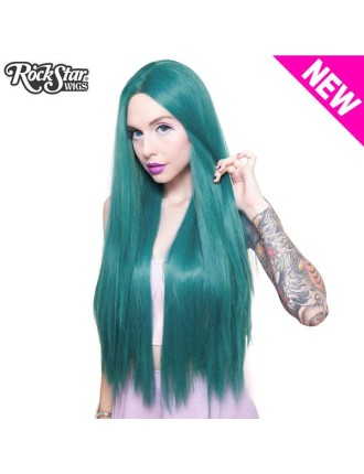 Value Edition Perruque LACE Yaki Straight 32" Wig_Turquoise Mix