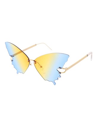 Value Edition Grandes lunettes en forme de papillon pour femmes monture en métal - Assortiment