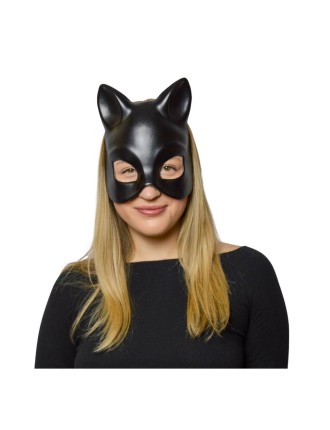 Value Edition Masque de chat en similicuir - Noir