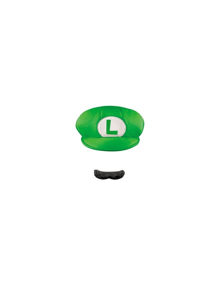 Value Edition Chapeau et moustache adulte Luigi Taille unique