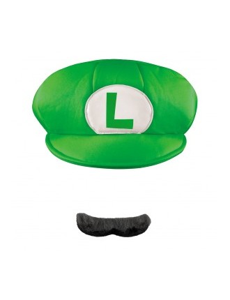 Value Edition Chapeau et moustache adulte Luigi Taille unique