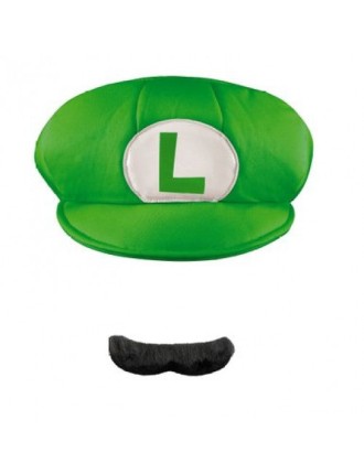 Value Edition Chapeau et moustache adulte Luigi Taille unique