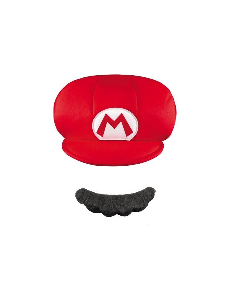 Value Edition Chapeau et moustache de Mario adulte - Taille unique